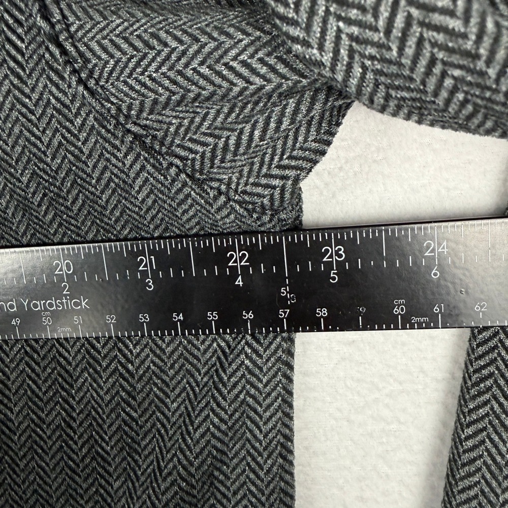 Straight Down Mens Large 1/4‎ Zip Pullover Grey Herringbone Performance Shirt - Picture 6 of 8